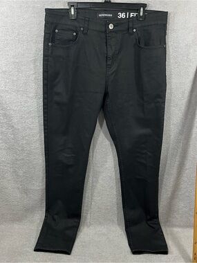 Serenade Jeans Men’s 36x32 Black Fitted Denim Five Pocket Casual Pants